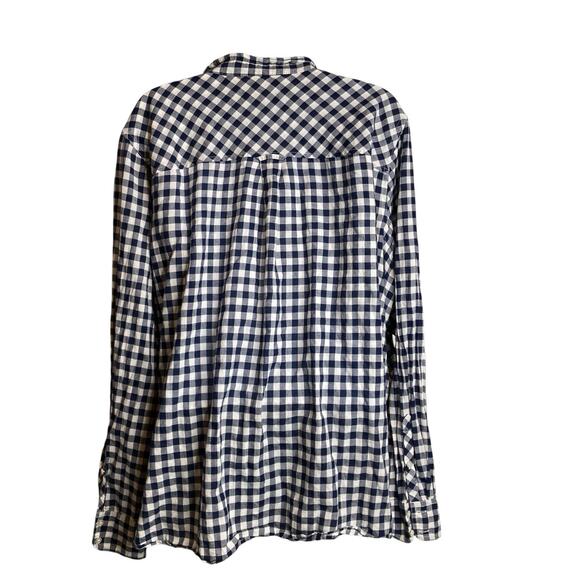 J Crew Womens Gingham Print Classic Shirt Size 24 Preppy Coastal Career Timeless - Picture 2 of 11